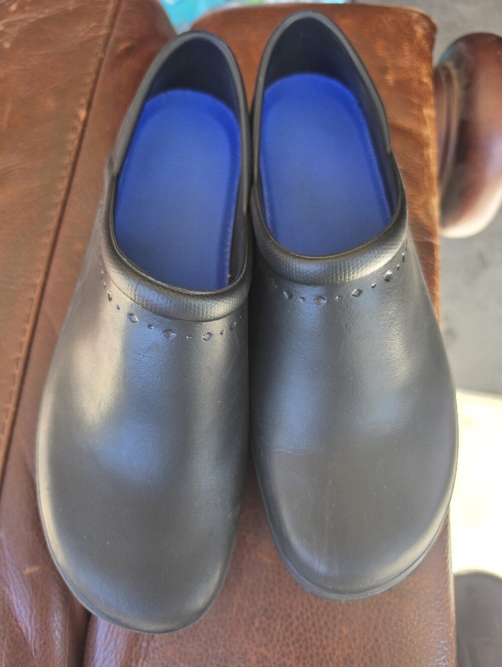 Shoes for Crews Slip & Oil Resistance, Cobalt Women's Black Size W10 - 66709